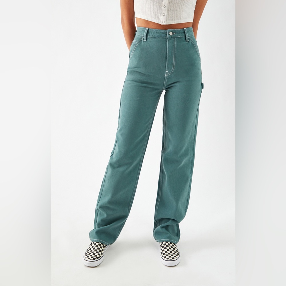 PacSun Ocean Green '90s Boyfriend Carpenter Pants